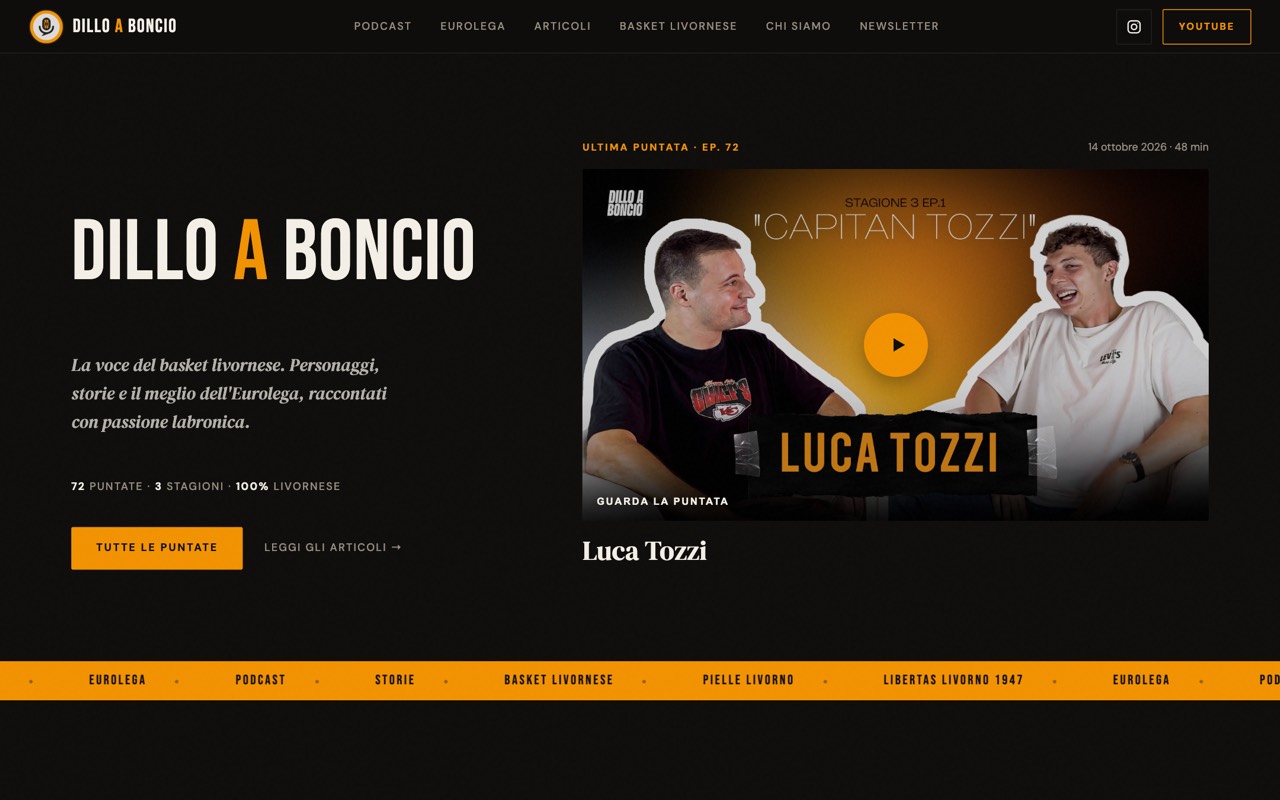 Portada de la web de Dillo a Boncio